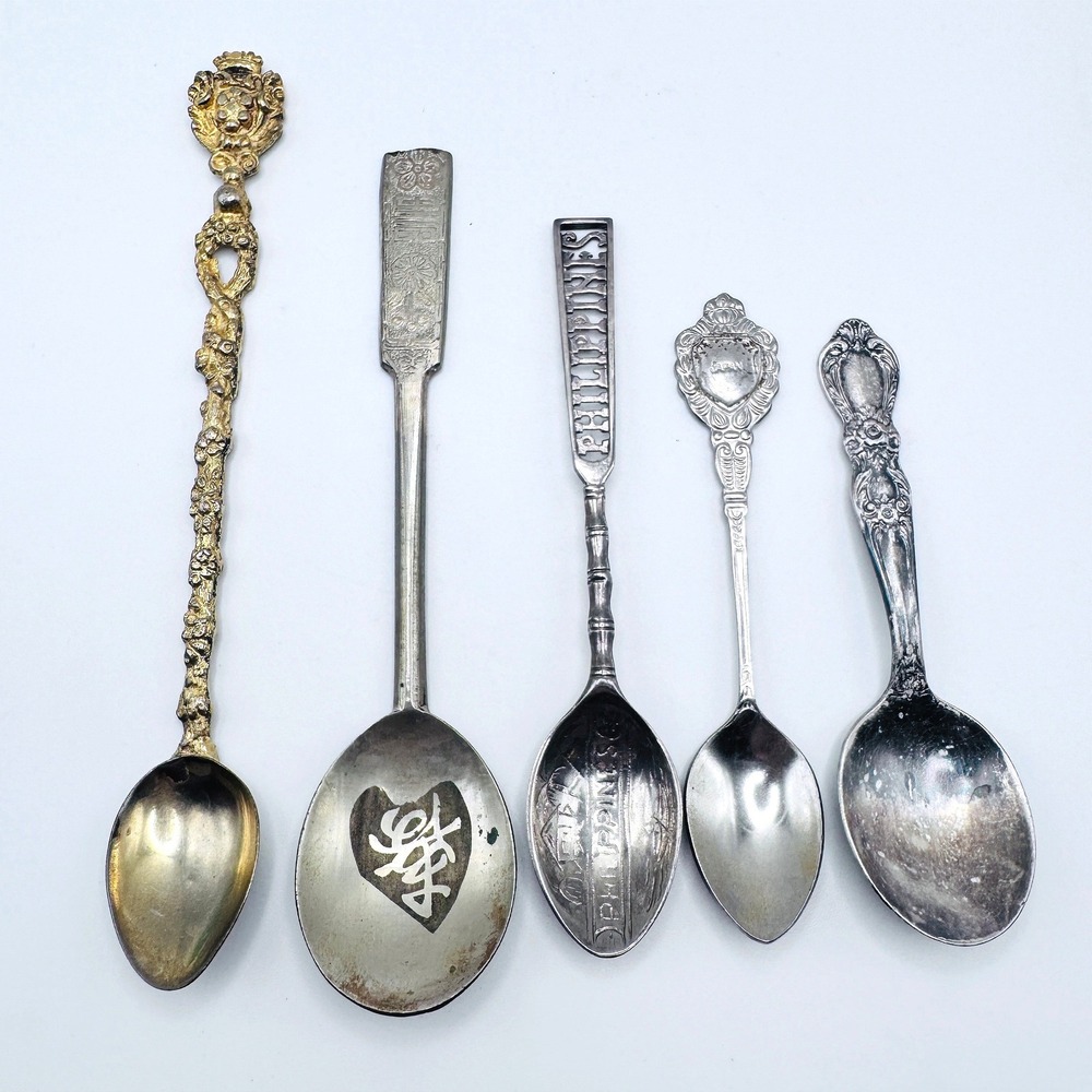 Vintage Decorative Souvenir Spoon Lot Rogers Bros Philippines Japan Ornate